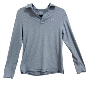 Vineyard Vines boys striped collared long sleeve polo
